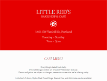 Tablet Screenshot of littleredsbakeshop.com